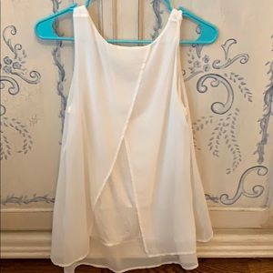 White House Black Market Tops - White Flowy & Layered Tank Top White House Black Market Tops - White Flowy & Layered Tank Top